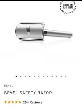 Bevel Silver Safety Razor for Men Grooming